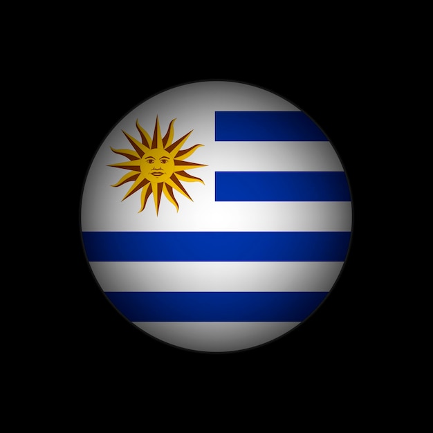 Paese Uruguay Uruguay bandiera Illustrazione vettoriale