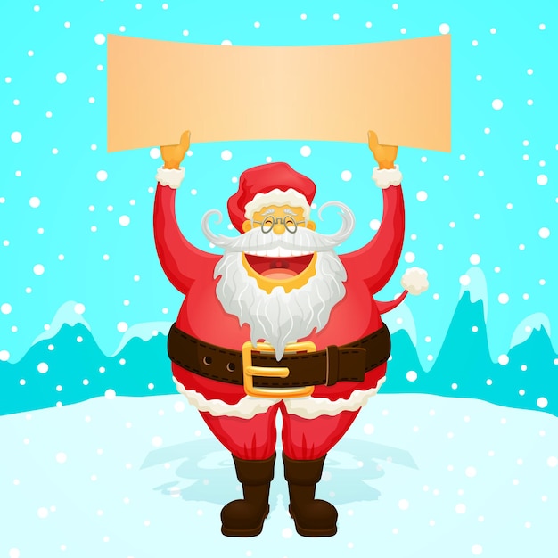 Paffuto Divertente Babbo Natale Con Segno