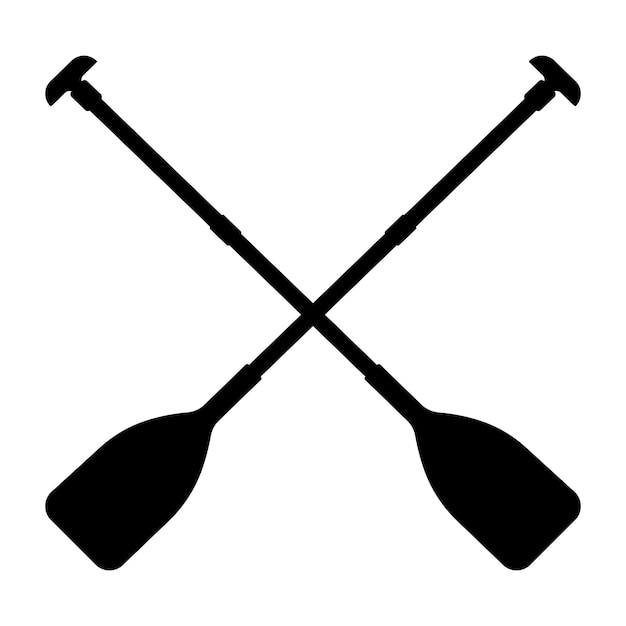 Pagaie Silhouette, Kayak, Canoa Pagaie Illustrazione