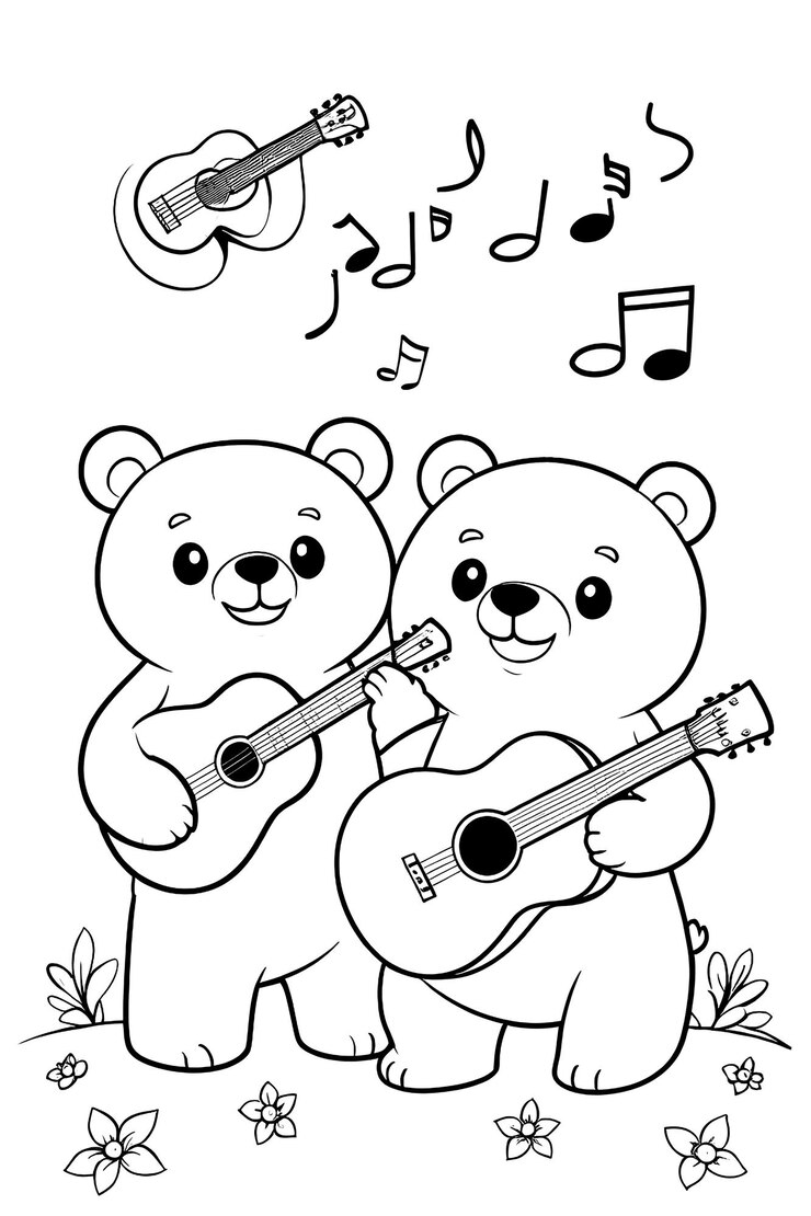 Pagina bianca e nera per bambini da colorare
