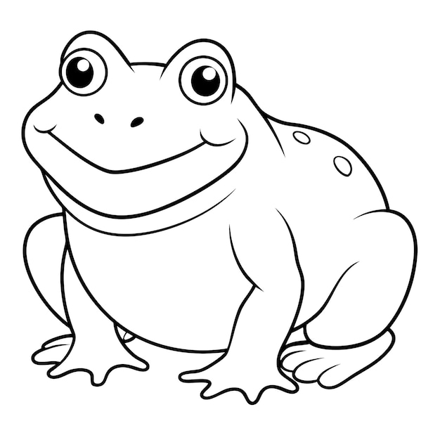 Pagina da colorare animali carini per bambini Pagina da colore illustrazione vettoriale Arte lineare per bambini