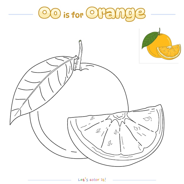 Pagina da colorare arancione