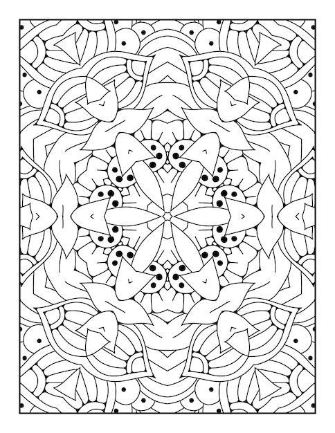 Pagina da colorare con motivo mandala Schema da colorare mandala Pagina da colorare per bambini e adulti