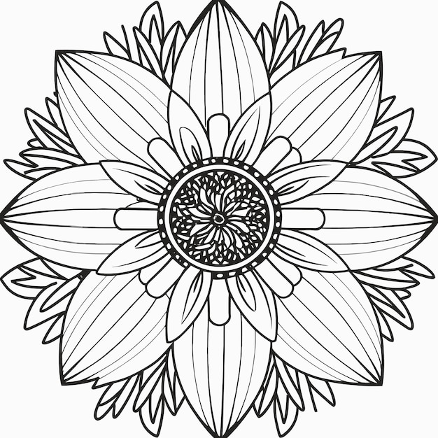 pagina da colorare fiori