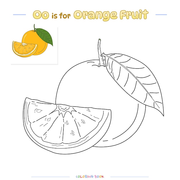Pagina da colorare Frutto arancione