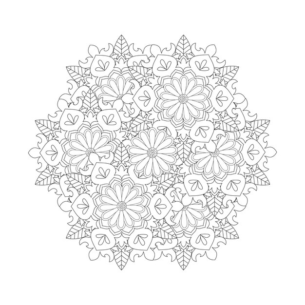 Pagina da colorare mandala di alta qualità KDP