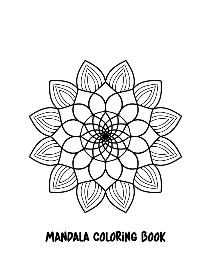 Vettore pagina da colorare mandala