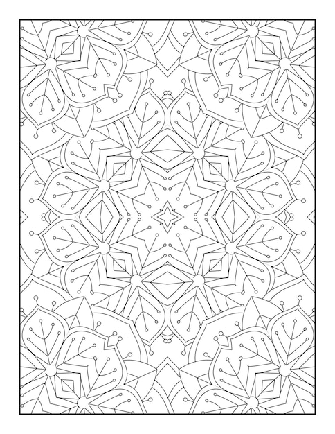 Pagina da colorare modello mandala Pagina da colorare per adulti Libro da colorare mandala per adulti