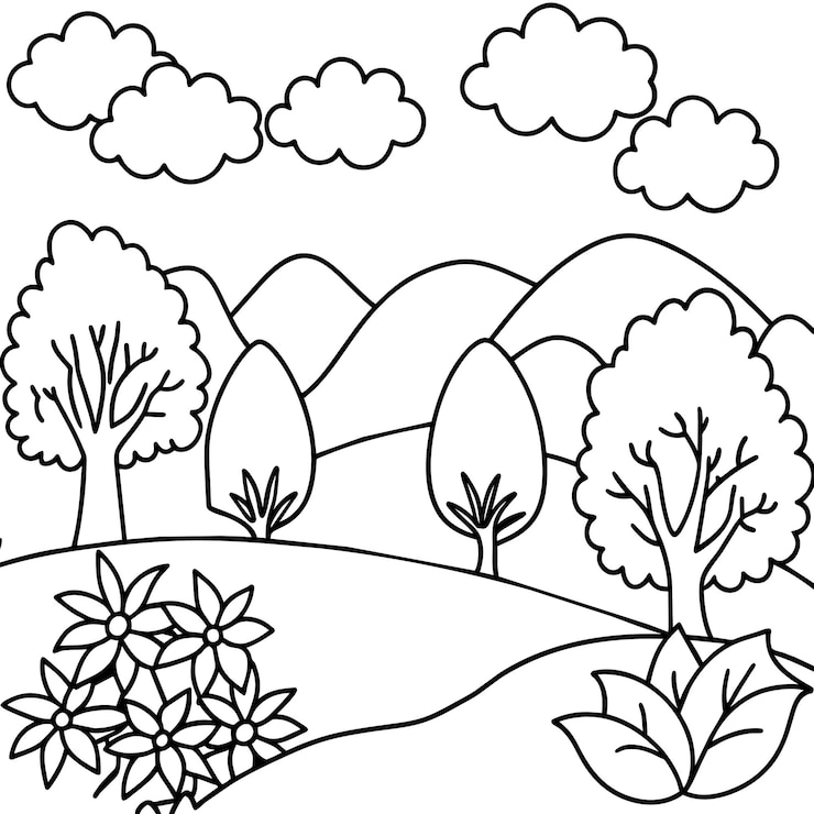 pagina da colorare naturale