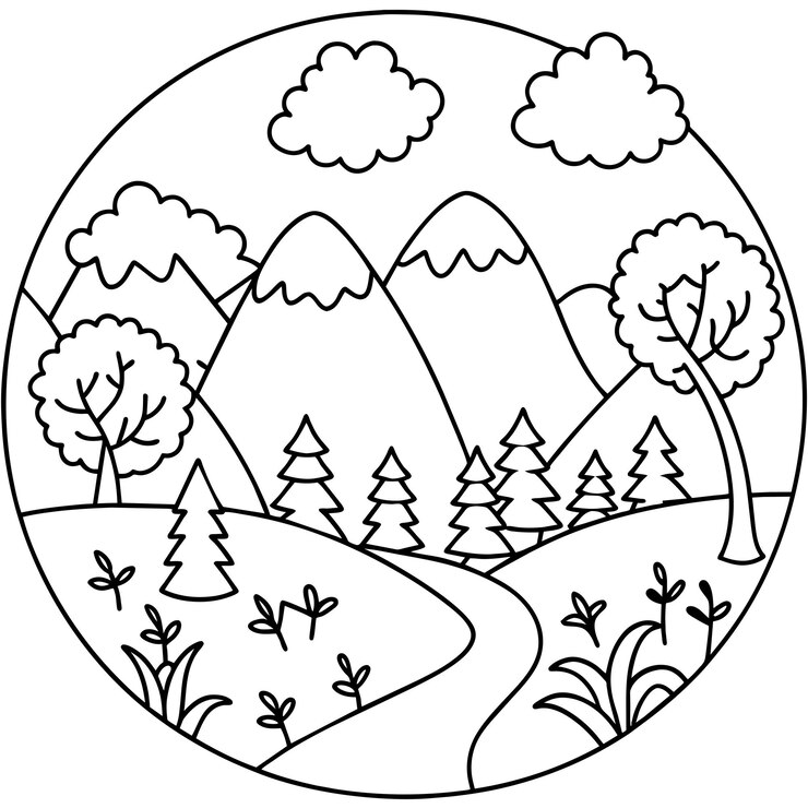 pagina da colorare naturale