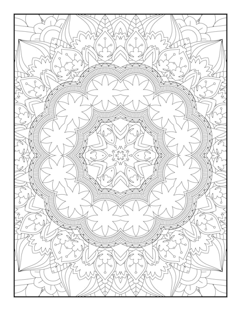 Pagina da colorare per adulti. Mandala da colorare. Pagina da colorare