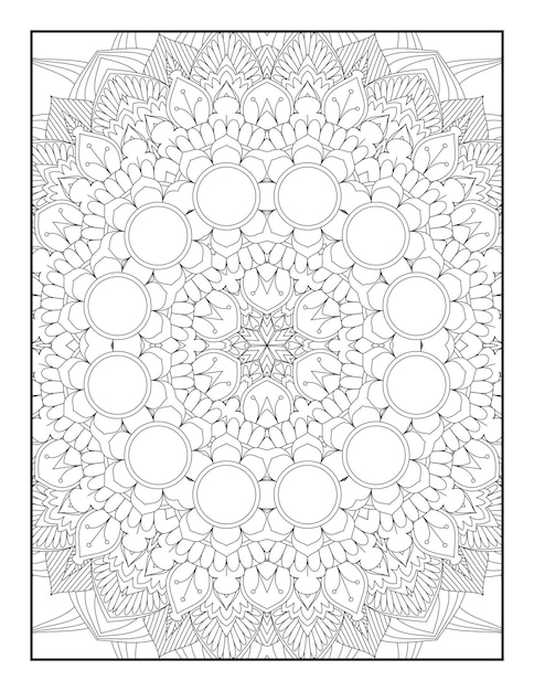 Pagina da colorare per adulti. Mandala da colorare. Pagina da colorare