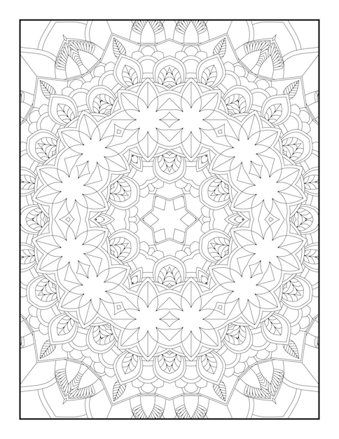 Pagina da colorare per adulti. Mandala da colorare. Pagina da colorare