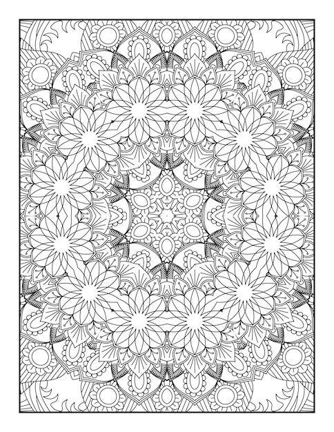Pagina da colorare per adulti. Mandala da colorare. Pagina da colorare