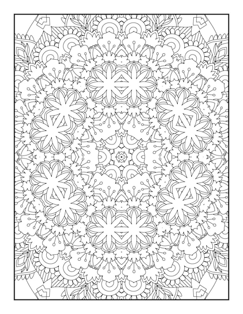 Pagina da colorare per adulti. Mandala da colorare. Pagina da colorare