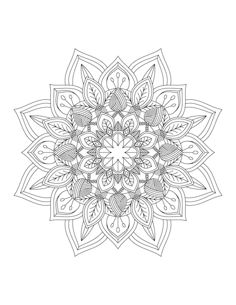 Pagina da colorare per bambiniMandalaPagina da colorareMandala line art per pagine da colorarePagine da colorare per adulti