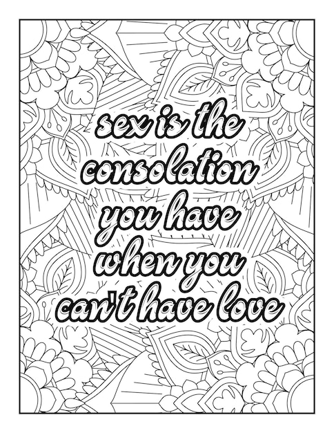 Pagina da colorare romantica per adulti. Citazioni motivazionali. Citazioni ispiratrici. Citazioni d'amore. Cuore