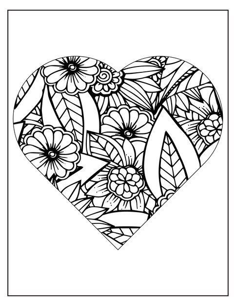 Pagina del modello di colorazione floreale KDP