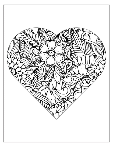 Pagina del modello di colorazione floreale KDP