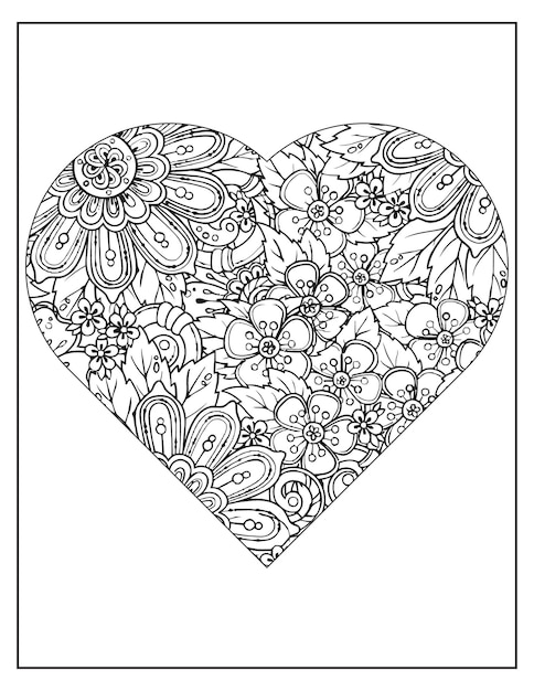 Pagina del modello di colorazione floreale KDP