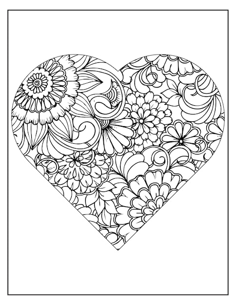 Pagina del modello di colorazione floreale KDP