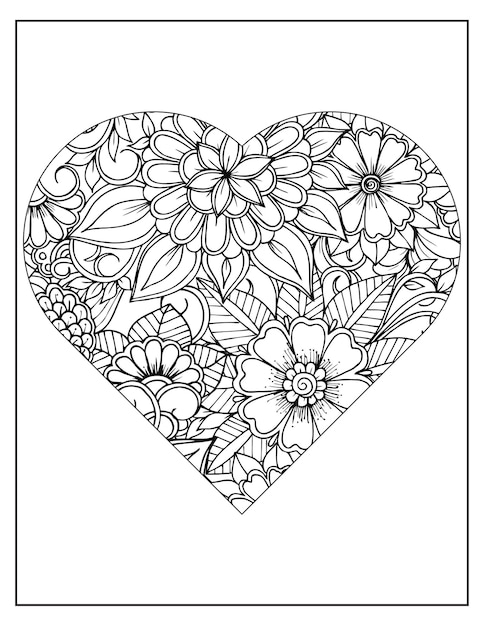 Pagina del modello di colorazione floreale KDP