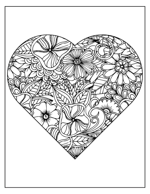 Pagina del modello di colorazione floreale KDP