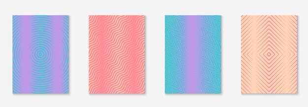 Pagina di copertina dell'opuscolo aziendale Concetto di sfondo dell'invito dello schermo mobile di presentazione cool Pagina di copertina dell'opuscolo aziendale rosa e viola con elemento geometrico minimalista