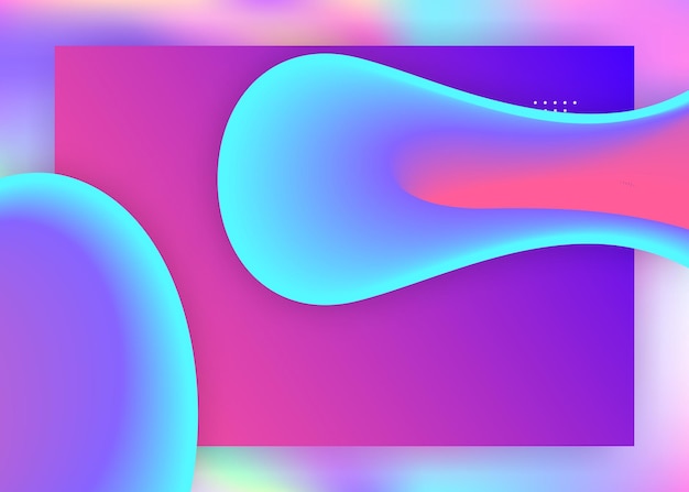 Pagina di destinazione con elementi dinamici liquidi e forme fluide