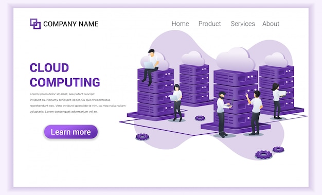 Pagina di destinazione del cloud computing