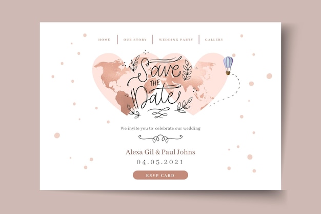 Pagina di destinazione del matrimonio minima