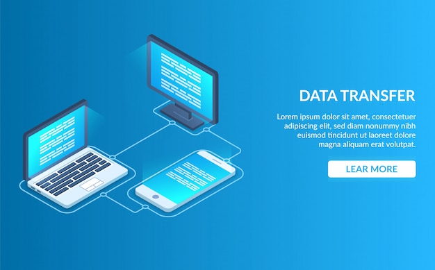 Pagina di destinazione del trasferimento dati