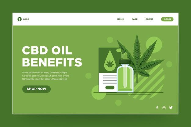 Pagina di destinazione dell'olio di cannabis