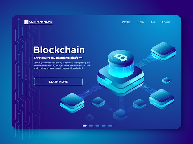 Pagina di destinazione della composizione Blockchain
