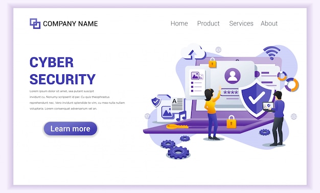 Pagina di destinazione della sicurezza informatica