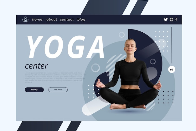 Pagina di destinazione dello yoga
