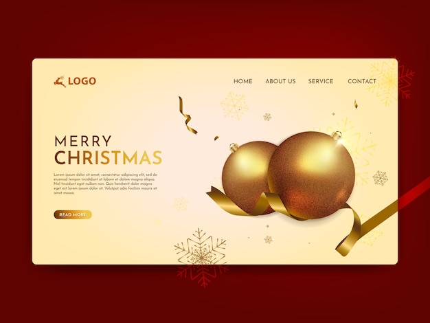 Pagina di destinazione di buon Natale