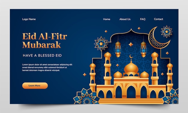 Pagina di destinazione di Eid al-fitr Mubarak