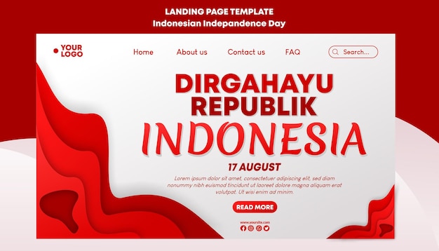 Pagina di destinazione Giornata dell'indipendenza dell'Indonesia