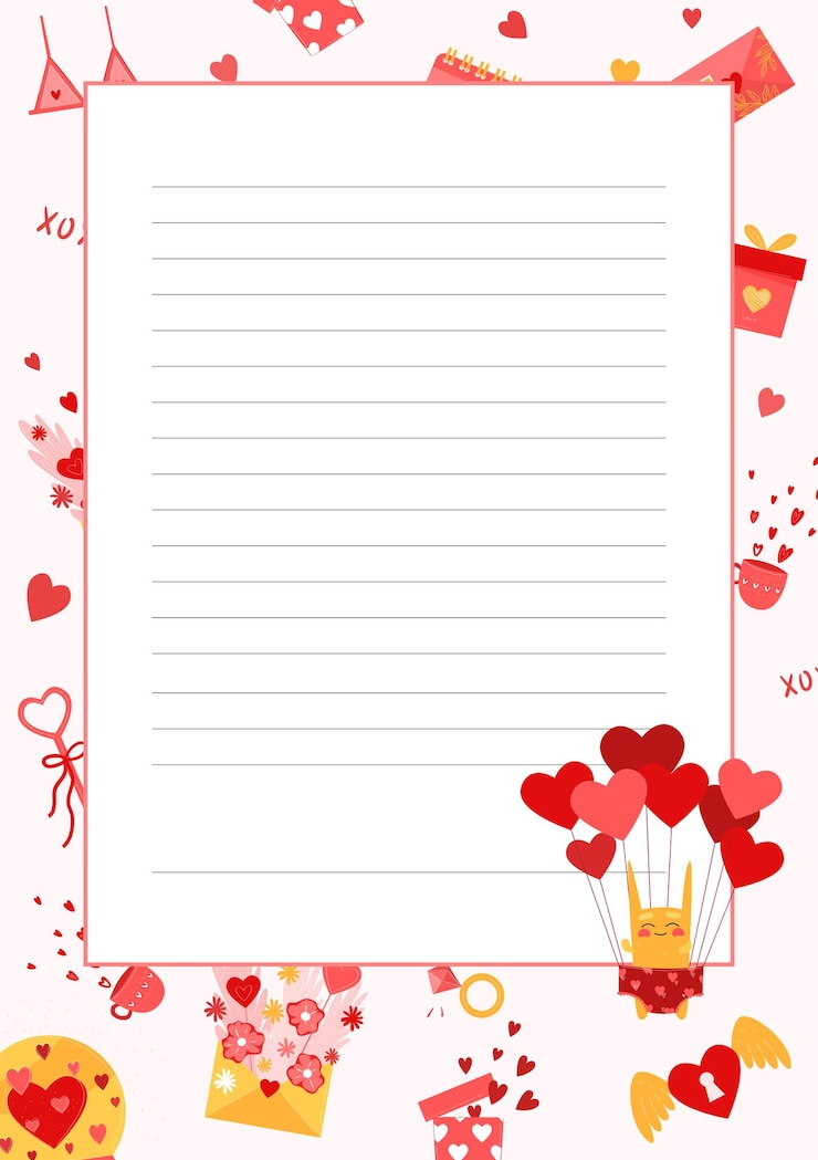 Vettore pagina per scrivere. modello di foglio di stile simpatico cartone animato con punti di sutura.