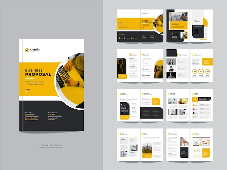 Vettore pagine modello di progettazione brochure aziendale aziendale