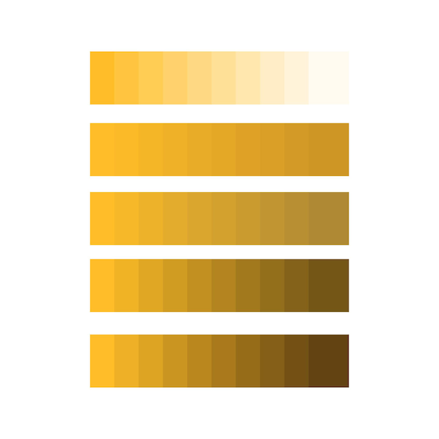 Palette di colori con diverse sfumature e gradienti Set di colori di palette di gradienti creativi