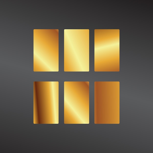 Palette di colori gradiente con elementi vettoriali