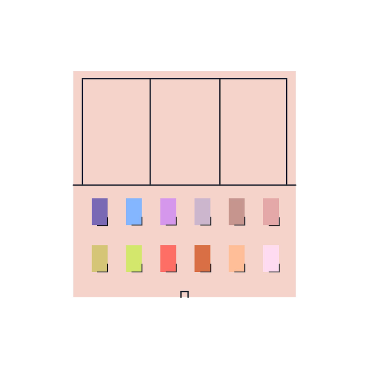 Vettore palette di vernici scolastiche acquerelli vernici strumenti per disegnare pittura illustrazione vettoriale