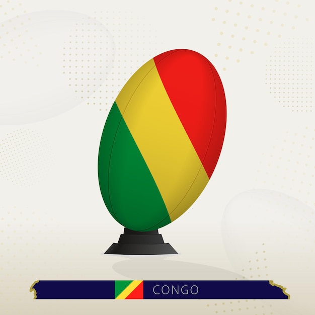 Palla da rugby del Congo su tees da calcio da rugby con design moderno
