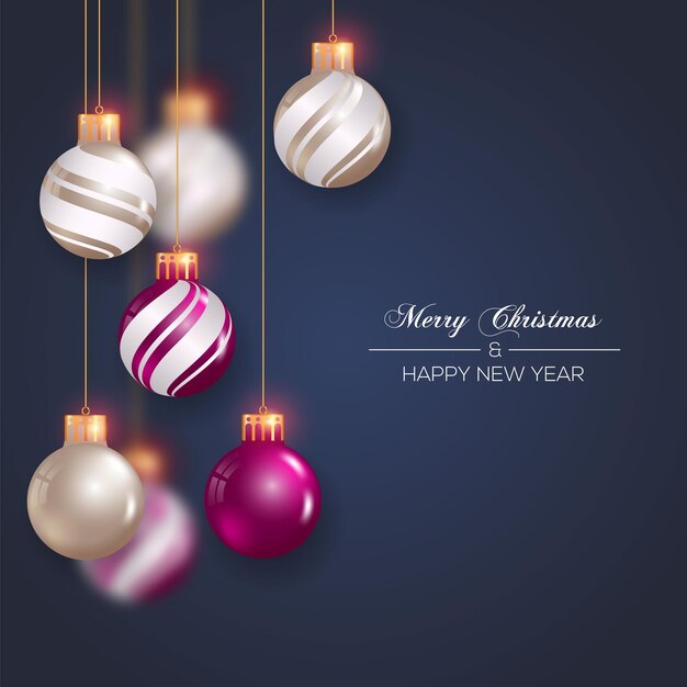 Palla di Natale con concetto bianco rosso