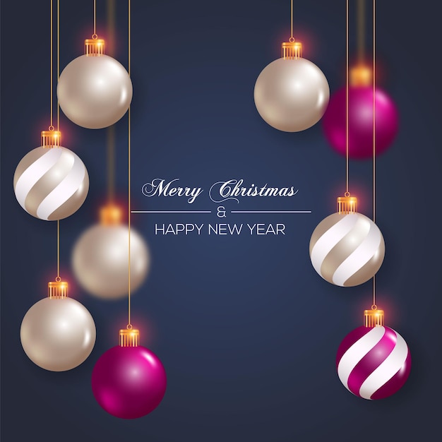 Palla di Natale con concetto bianco rosso