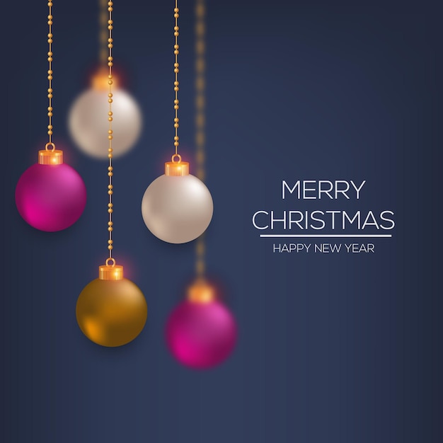 Palla di Natale in stile realistico color argento rosso e dorato