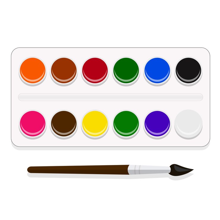 Vettore pallete color paint vector on a white background