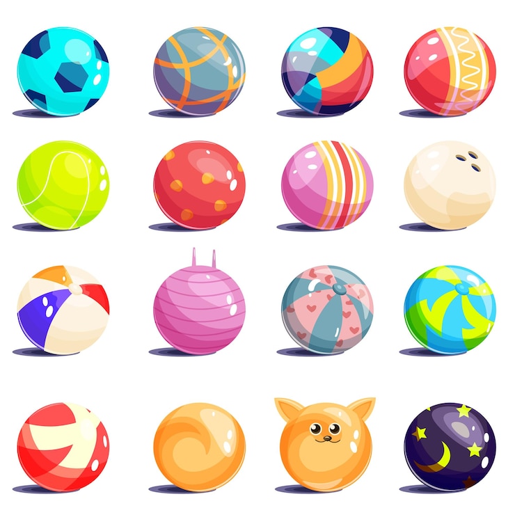 palline disegnate carine per giocare